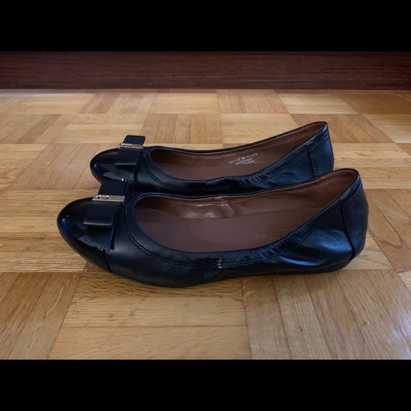 Cole Haan Elsie Ballet II Bow Flat Black New 6 - Picture 5 of 14